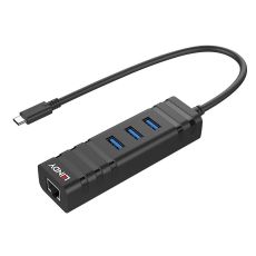 USB-HUB LINDY 43249 Svart