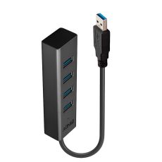 USB-HUB LINDY 43324 Svart