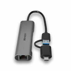 USB-HUB LINDY 43379 Svart