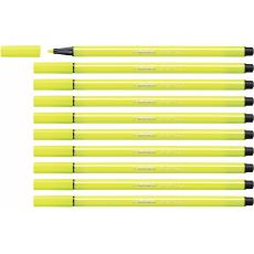 Tuschpennor Stabilo Pen 68 Fluorescerande Gul (10 Delar)