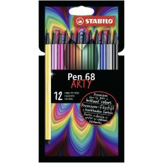 Tuschpennor Stabilo Pen 68 ARTY 12 Delar Multicolour