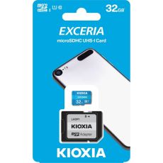 Micro-SD Minneskort med Adapter Kioxia Exceria UHS-I Klass 10 Blå 32 GB