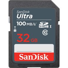 SD Minneskort SanDisk Ultra SDHC Mem Card 100MB/s Blå Svart 32 GB