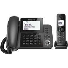 Markkabeltelefon Panasonic KX-TGF310 Vit Svart Grå