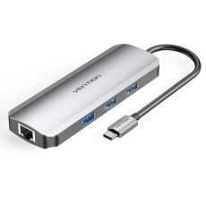 USB-HUB Vention TOKHB 100 W Silvrig