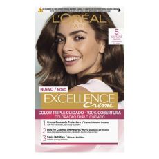 Permanent hårfärg Excellence L'Oreal Make Up Ljusbrun Nº 5