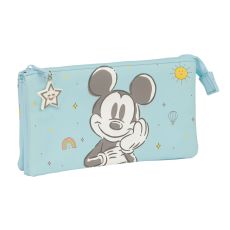 Tredubbel Carry-all Mickey Mouse Clubhouse Baby Ljusblå 22 x 12 x 3 cm