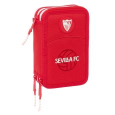 Trippel pennfodral Sevilla Fútbol Club Röd 12,5 x 19,5 x 5,5 cm 36 Delar