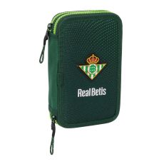 Dubbelt pennfodral Real Betis Balompié Grön 12.5 x 19.5 x 4 cm 28 Delar