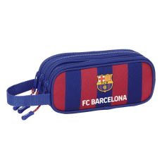 Tredubbel Carry-all F.C. Barcelona 24/25 Rödbrun Marinblå 21 x 8.5 x 7 cm