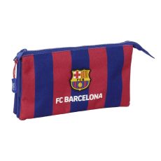 Tredubbel Carry-all F.C. Barcelona 24/25 Rödbrun Marinblå 22 x 12 x 3 cm