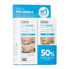 Ansiktskräm Isdin Nutratopic Pro-AMP Hudskyddande Atopisk hud Pojkar 2 x 50 ml