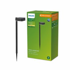 Solcellsdriven trädgårdspinne Philips Vynce 1,5 W 10,5 x 13,5 x 54 cm Svart Plast Fyrkantig (2700 K) (Varmvit) (1 antal)