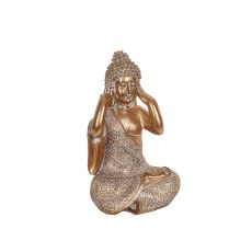 Prydnadsfigur Romimex Gyllene Buddha 15 x 24 x 13 