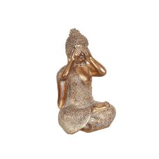 Prydnadsfigur Romimex Gyllene Buddha 15 x 24 x 13 