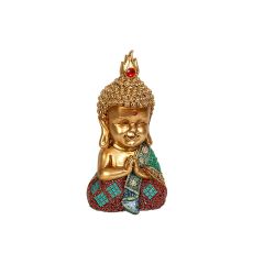 Prydnadsfigur Romimex Gyllene Harts Buddha 11 x 20 ...