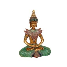 Prydnadsfigur Romimex Gyllene Harts Buddha 21 x 29 ...