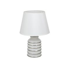 Bordslampa Romimex Vit Silvrig Keramik 11 x 34 x 1