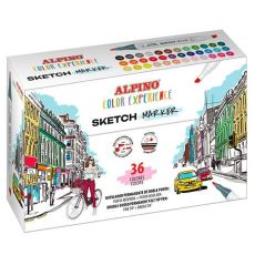 Tuschpennor Alpino Sketch Marker Dubbel ände Multicolour (4 antal)