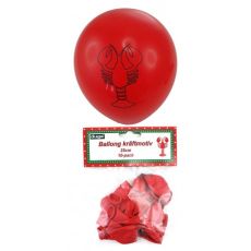 Ballonger Kräftskiva Röda 10-pack