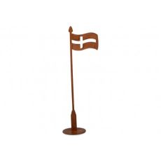 Bordsflagga Flagga Rost Metall 40 cm