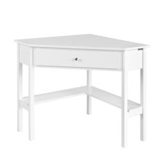 Hörnbord med 1 lådor, Skrivbord, vit 76 * 76 cm  ...