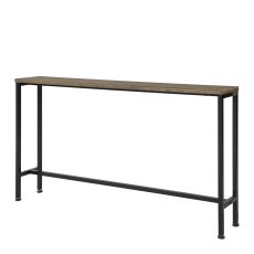 Smalt avlastningsbord, Soffbord, Hallmöbler, bok och svart, Längd 120 cm Bredd 20 cm Höjd 65 cm FSB19-N