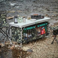 Vikbart campingskåp Campingbord Campingmöbler Fällbord Trädgårdsbord för picknick OGT50-TN
