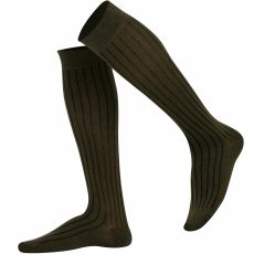 Khaki ribbad knästrumpa - MySocks