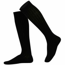 Svart ribbad knästrumpa - MySocks