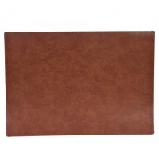 Underlägg Läder / skinn look brun 43x30 cm  Tablett