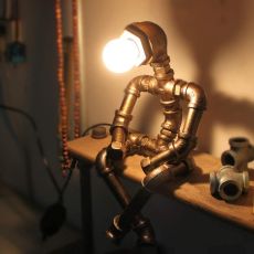 Robot Steampunk lampa Modell 3