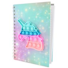 Anteckningsbok - Notebook Spiral Pop it Unicorn