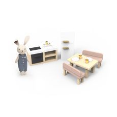 Dockhus kök - Doll House Kitchen + 1 Character