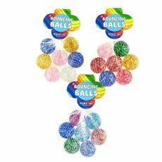 Glitter Studsboll i Nät 3-pack  - Bouncing ball glitter