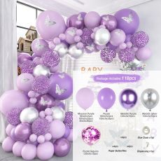 Ballongbåge - Ballongset Purple dream DBS-21 121 delar
