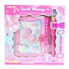 Dagbokset med pennor - DIARY SET w SECRET PEN UNICORN 2