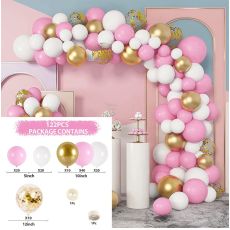 Ballongbåge - Ballongset Pink dreams and Gold DBS-41 122 delar