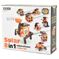 Solar educational robot 8in1