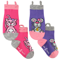 Ezsox barnstrumpor - Katt & Mus 2-pack (19-34)