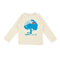 Långärmad t-shirt creme - Kastanjeträd 2-6år