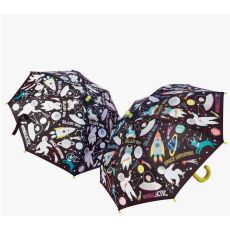 Barnparaply - Rymden färgskiftande paraply