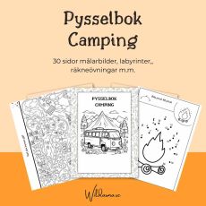 Camping pysselbok för barn - 30 sidor