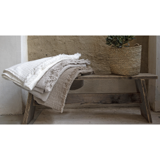 Woffel pläd Puglia 130x260 cm i natur