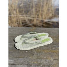 Flips flops med glitter grön/ beige Ilse Jackobsen