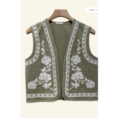 Sleeveless flower vest Boho