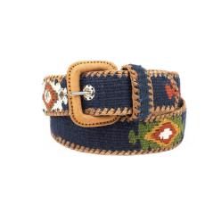 ETHNIC BELTS unisex navy