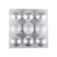 Julgranskulor Silver små 9-pack