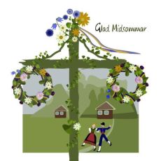 Servetter Midsommarstång 33x33cm 20-pack