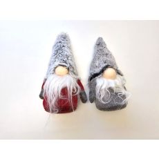 Tomte Grå Textil 20 cm